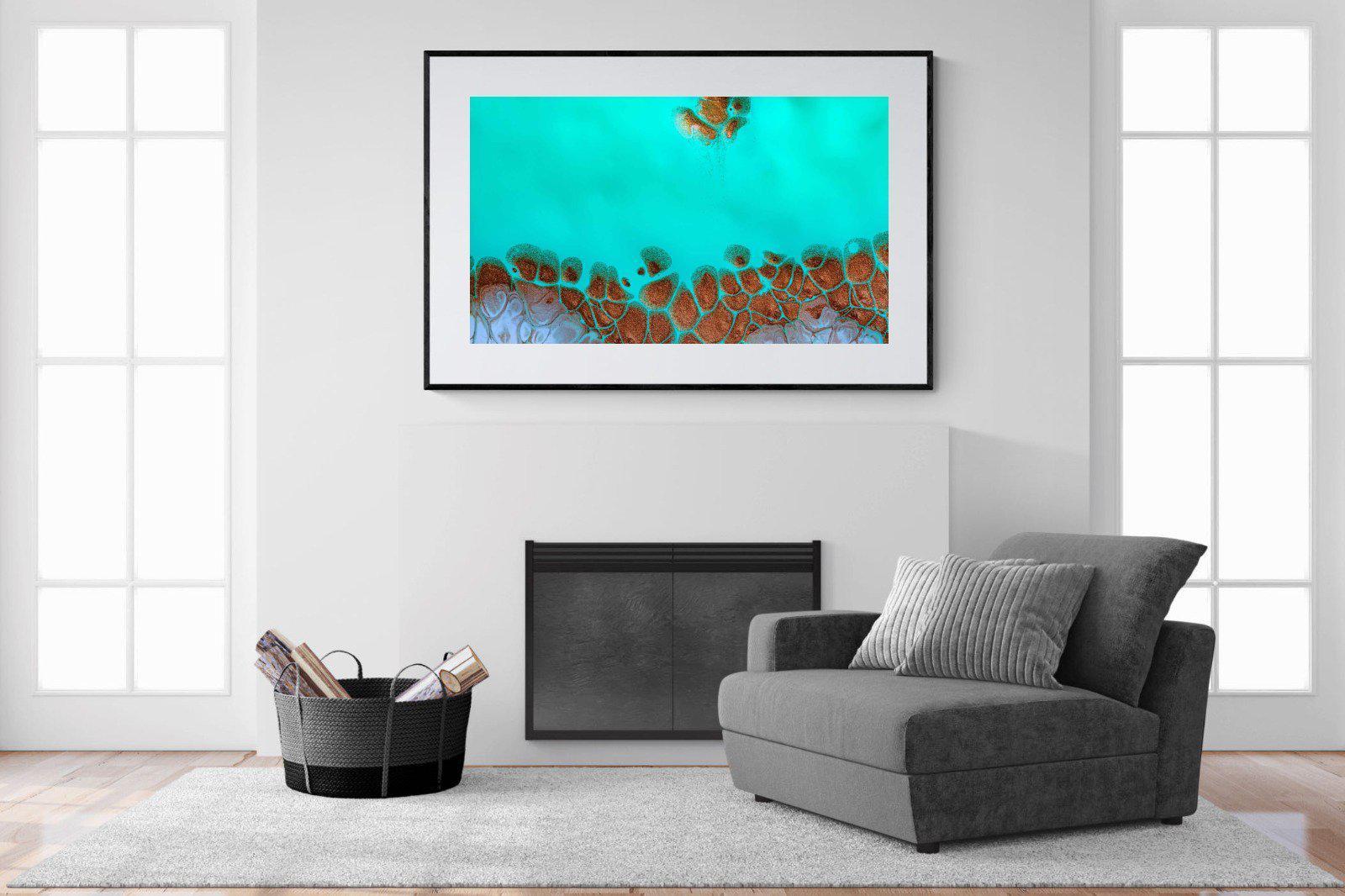 Turquoise-Wall_Art-150 x 100cm-Framed Print-Black-Pixalot