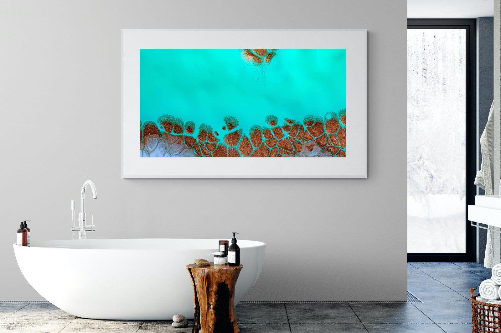 Turquoise-Wall_Art-180 x 110cm-Framed Print-White-Pixalot