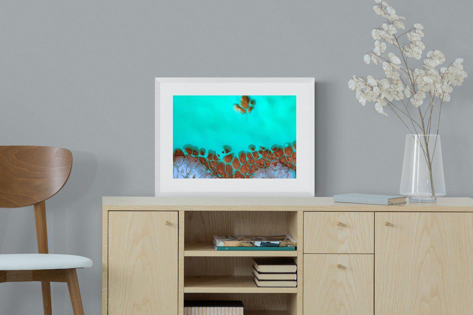Turquoise-Wall_Art-60 x 45cm-Framed Print-White-Pixalot