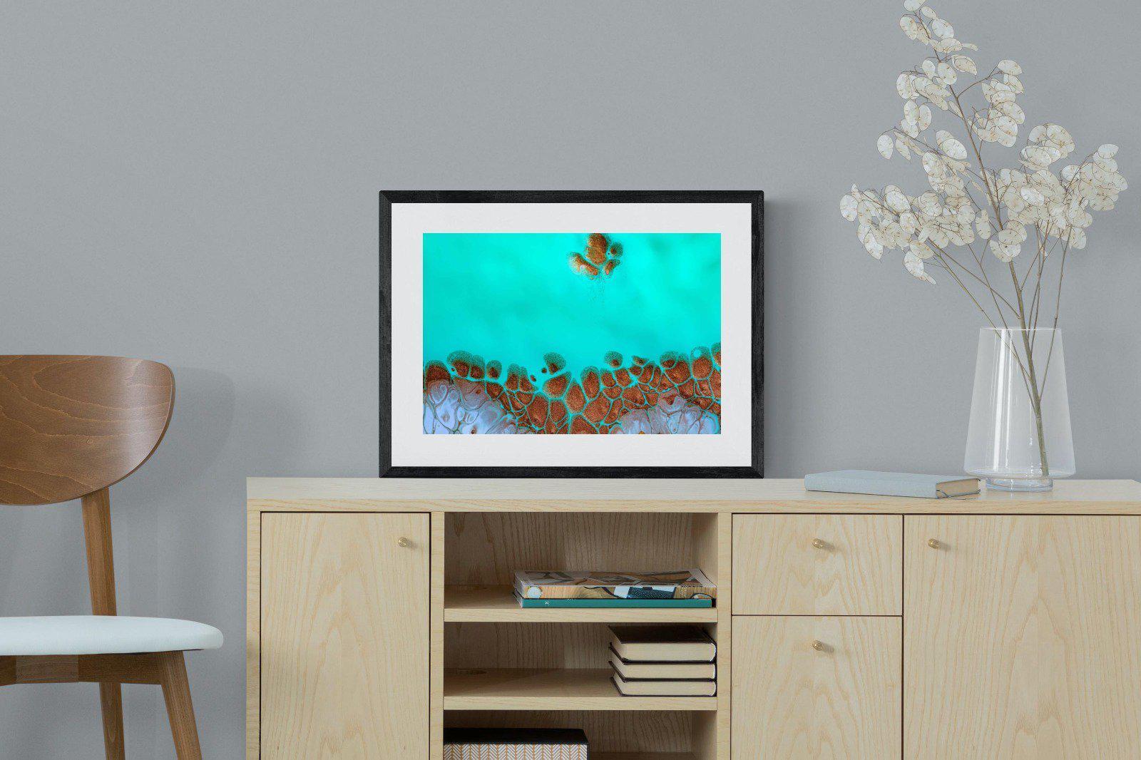 Turquoise-Wall_Art-60 x 45cm-Framed Print-Black-Pixalot
