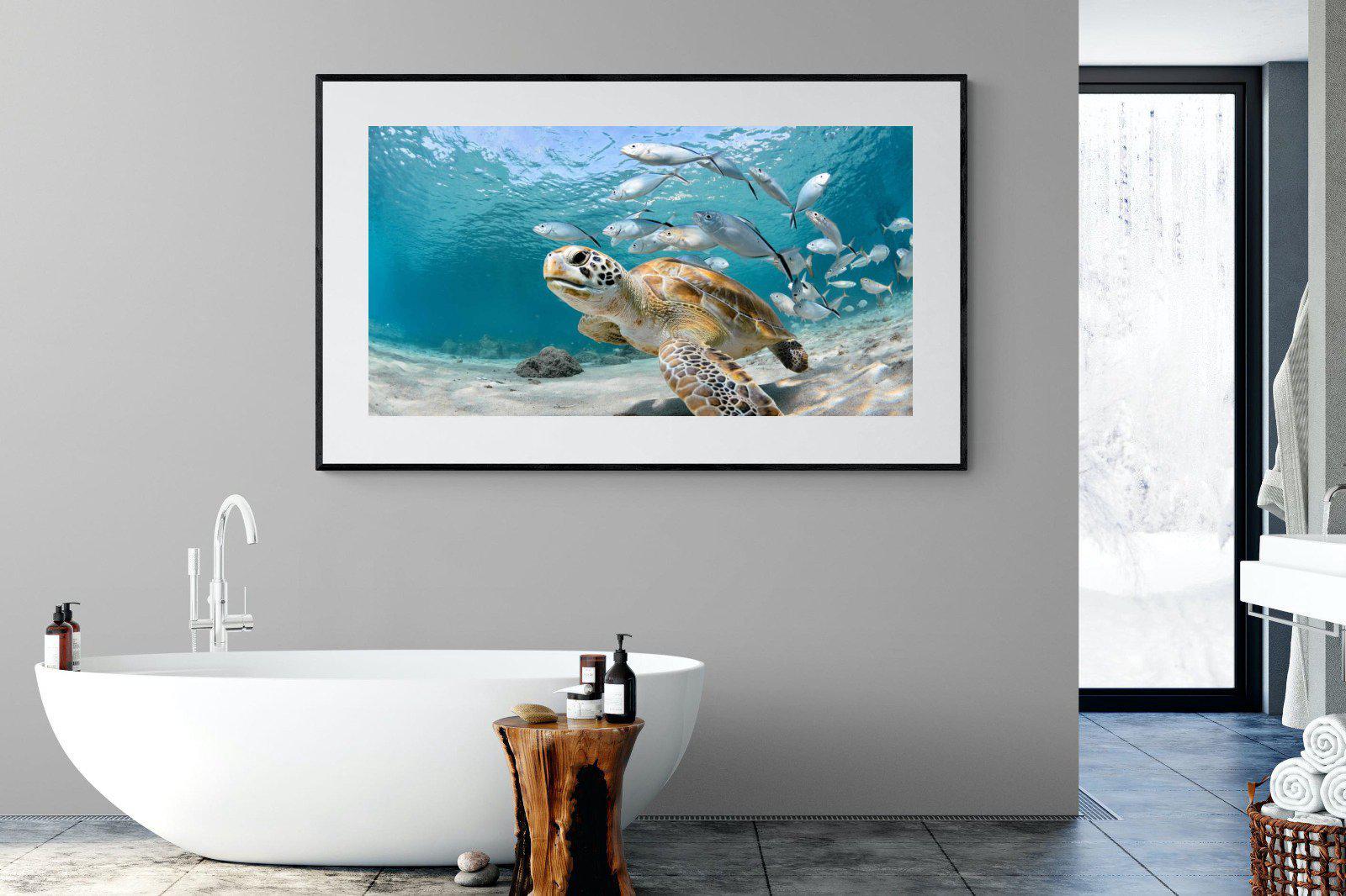 Turtle-Wall_Art-180 x 110cm-Framed Print-Black-Pixalot