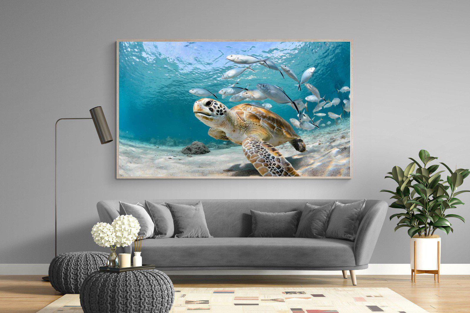 Turtle-Wall_Art-220 x 130cm-Mounted Canvas-Wood-Pixalot