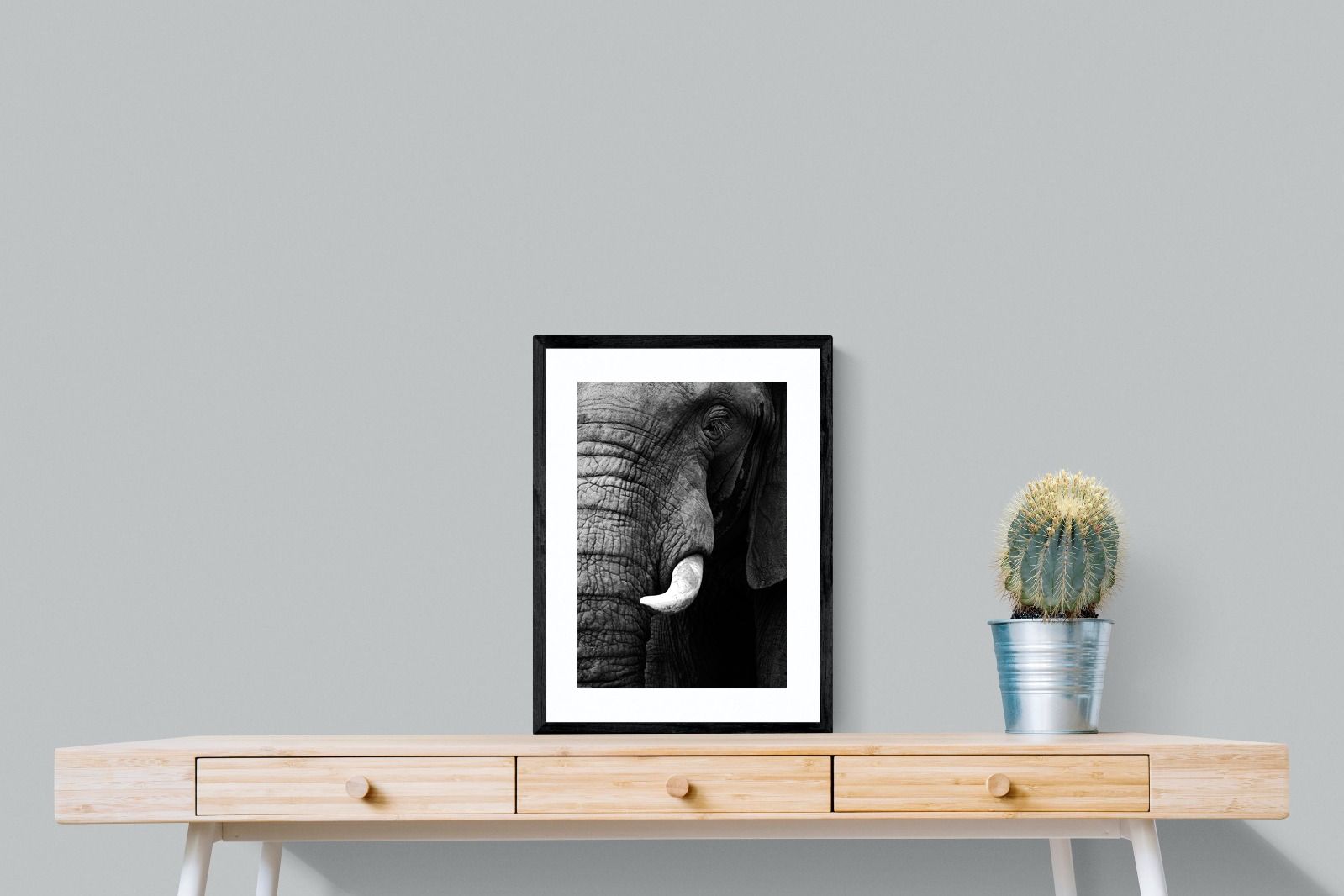 Tusker-Wall_Art-45 x 60cm-Framed Print-Black-Pixalot