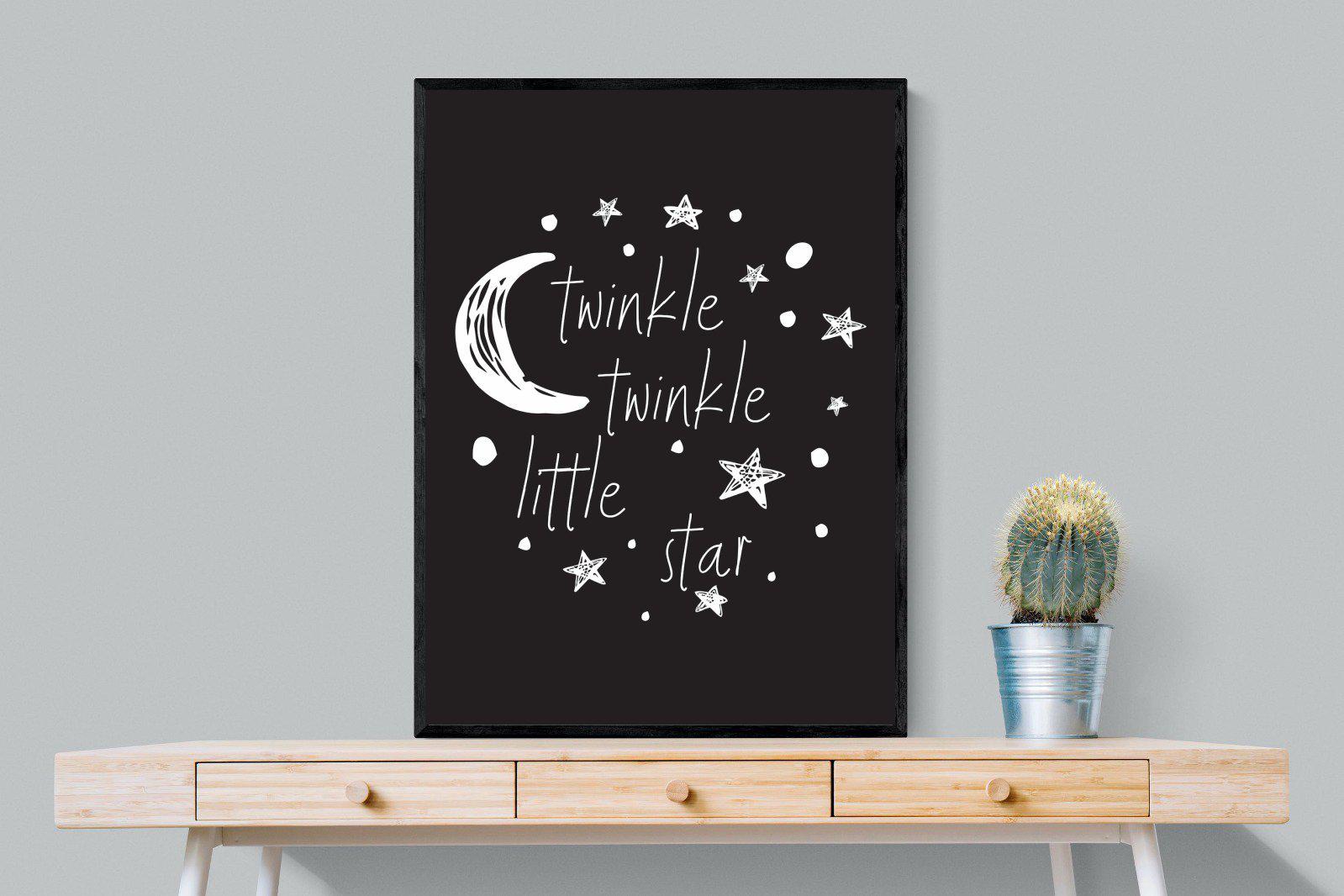 Twinkle Twinkle-Wall_Art-75 x 100cm-Mounted Canvas-Black-Pixalot