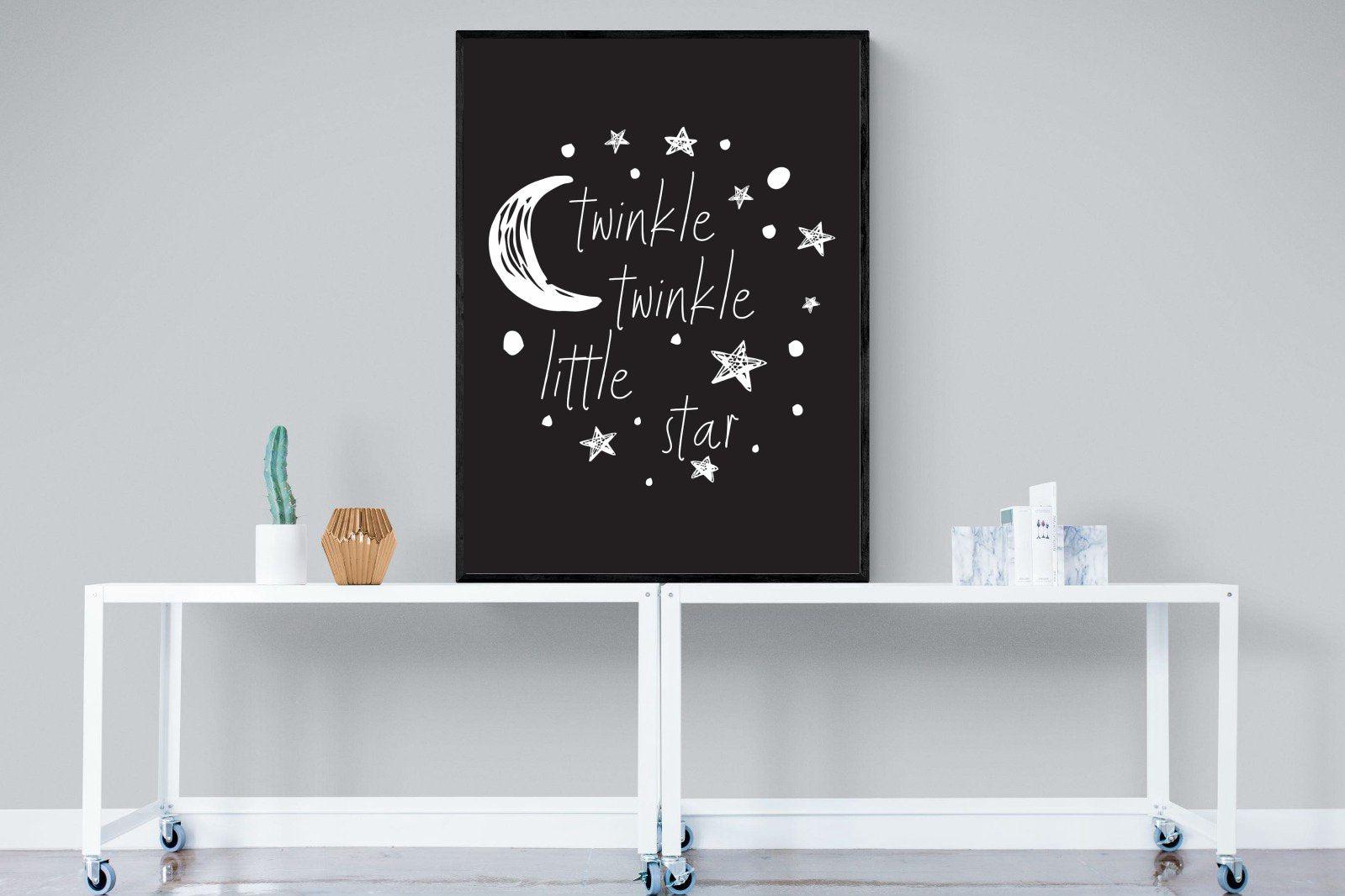 Twinkle Twinkle-Wall_Art-90 x 120cm-Mounted Canvas-Black-Pixalot
