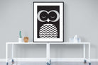 Twit-Twoo-Wall_Art-90 x 120cm-Framed Print-Black-Pixalot