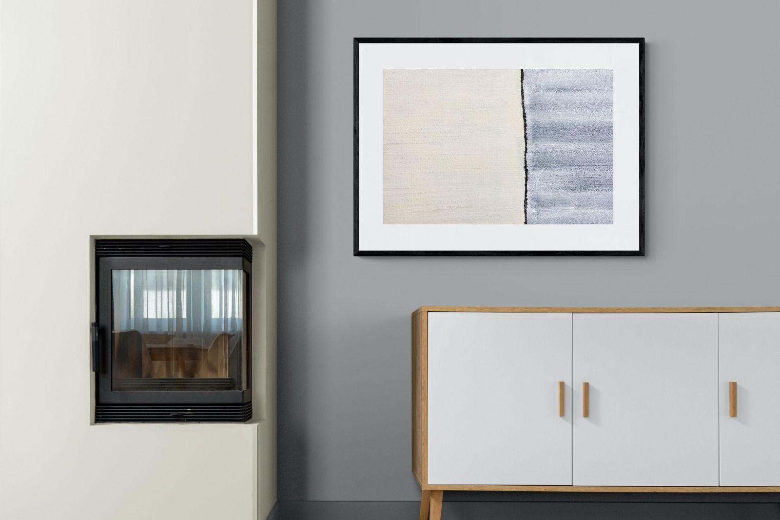 Two Thirds-Wall_Art-100 x 75cm-Framed Print-Black-Pixalot