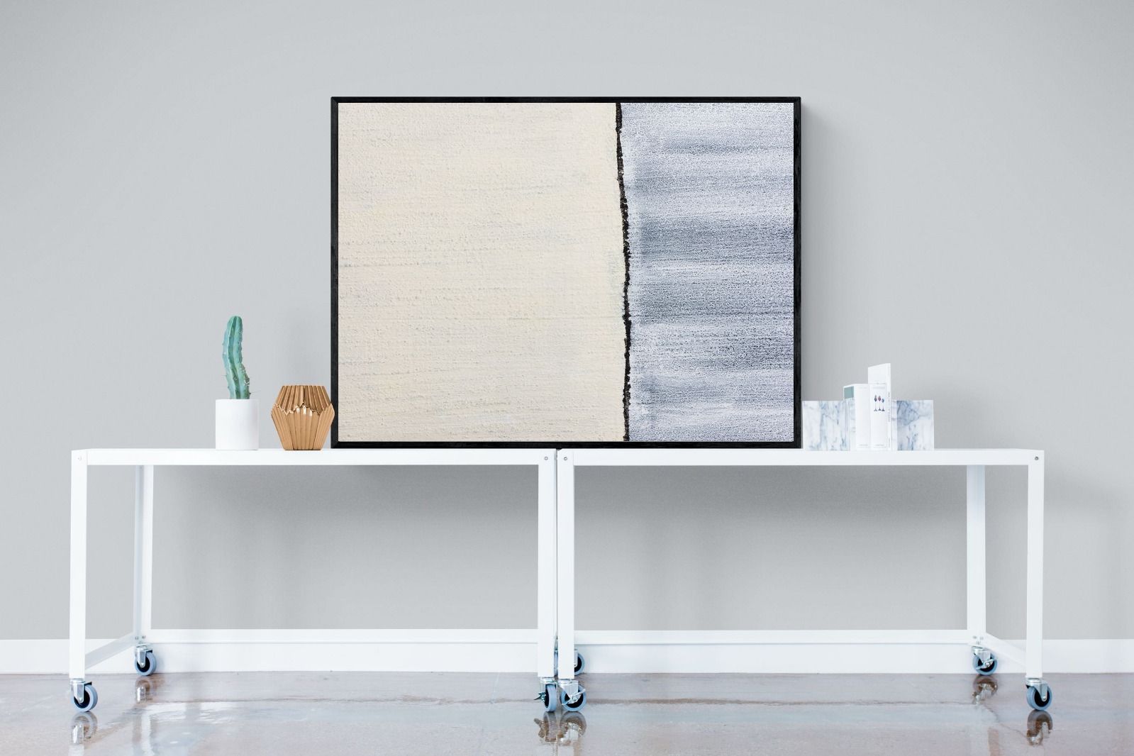 Two Thirds-Wall_Art-120 x 90cm-Mounted Canvas-Black-Pixalot