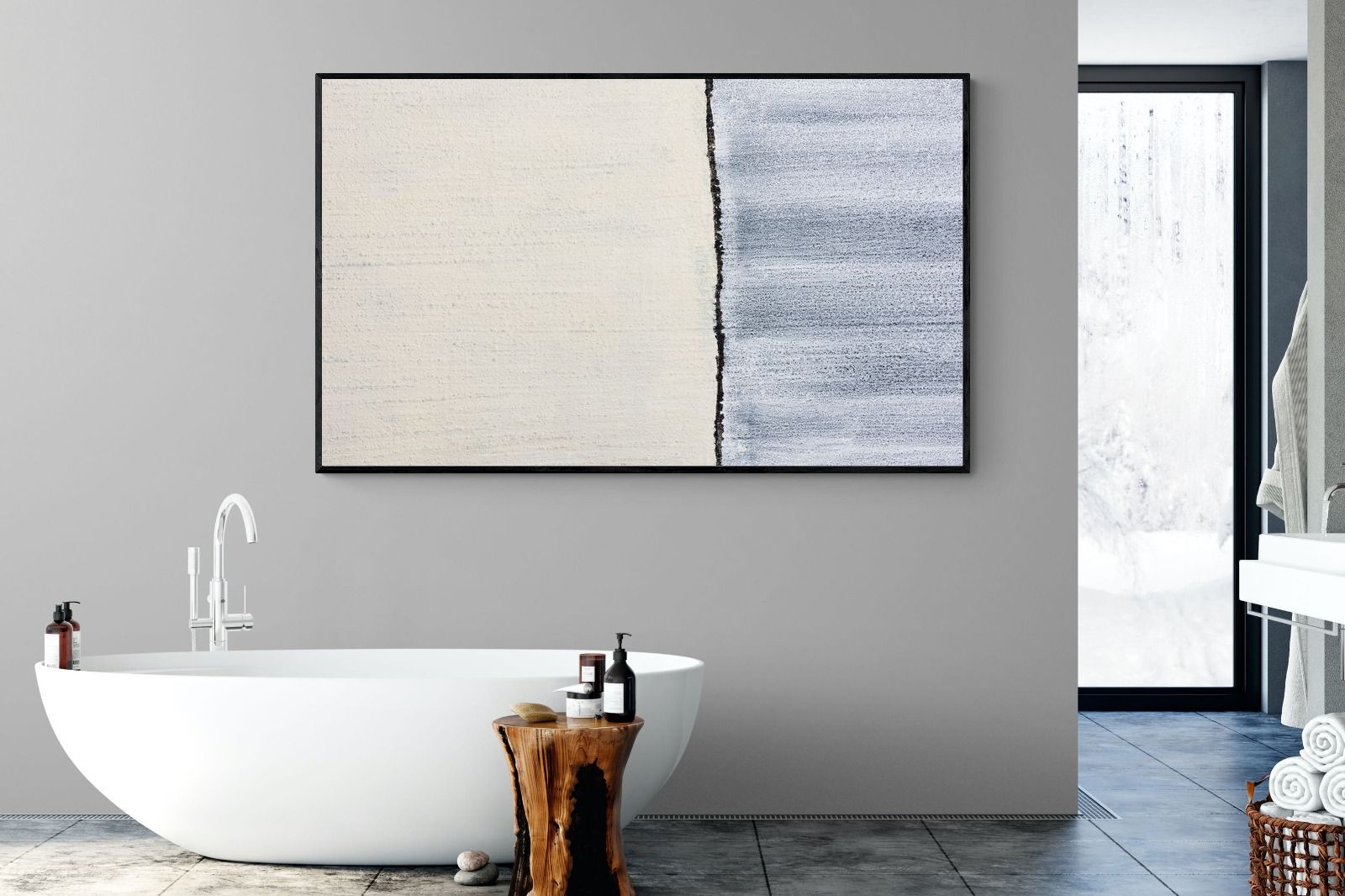 Two Thirds-Wall_Art-180 x 110cm-Mounted Canvas-Black-Pixalot