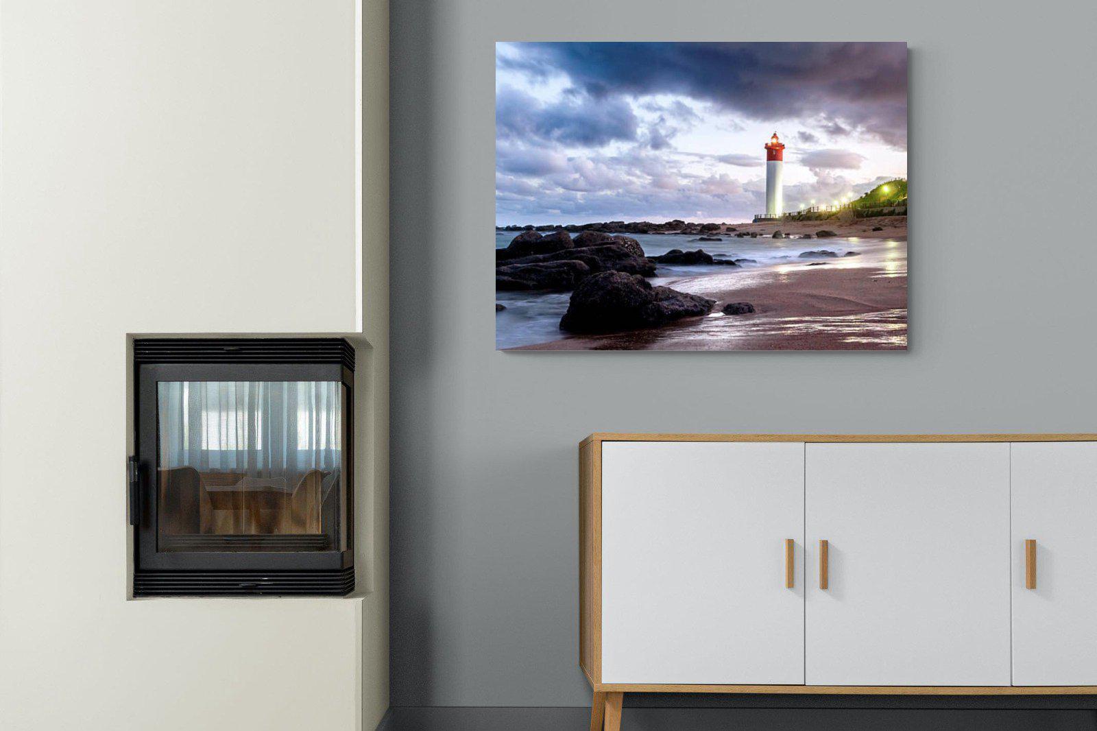 Umhlanga Lighthouse-Wall_Art-100 x 75cm-Mounted Canvas-No Frame-Pixalot