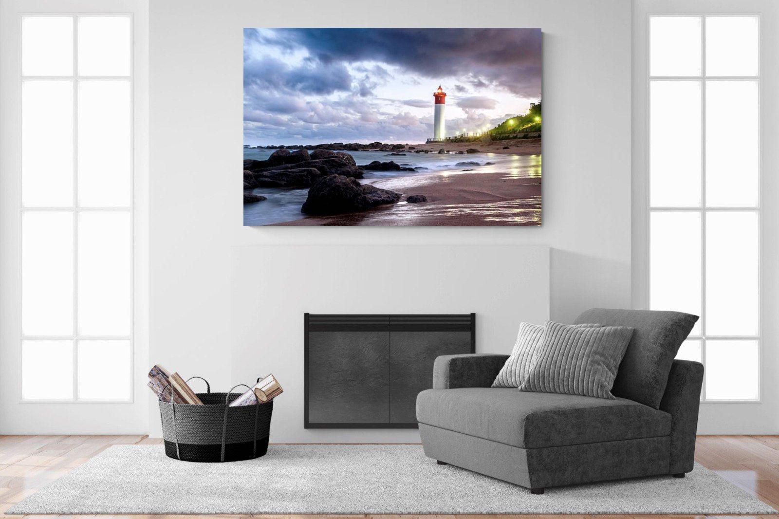 Umhlanga Lighthouse-Wall_Art-150 x 100cm-Mounted Canvas-No Frame-Pixalot