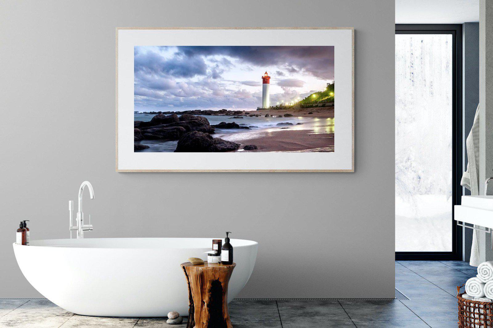 Umhlanga Lighthouse-Wall_Art-180 x 110cm-Framed Print-Wood-Pixalot
