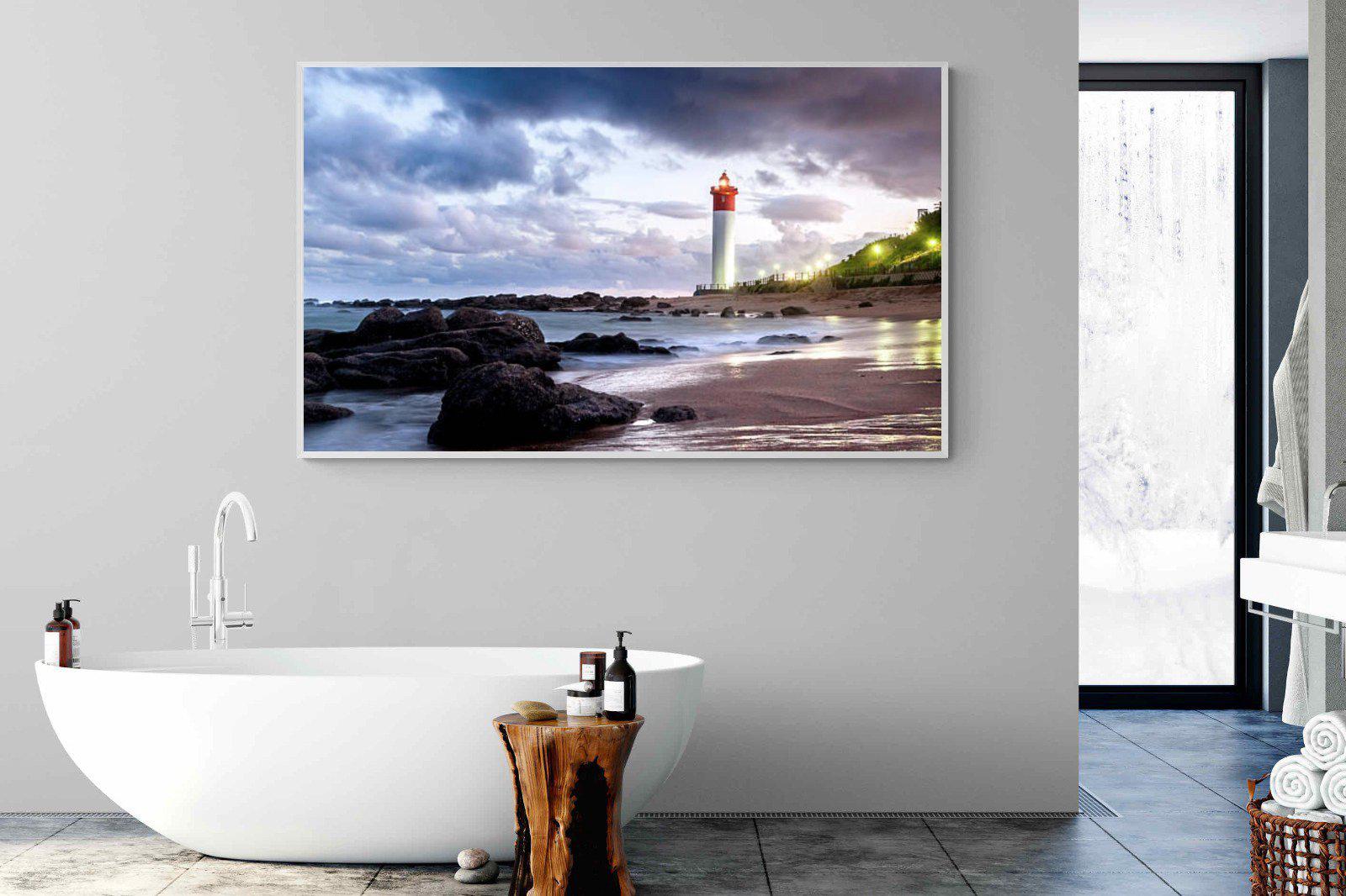 Umhlanga Lighthouse-Wall_Art-180 x 110cm-Mounted Canvas-White-Pixalot