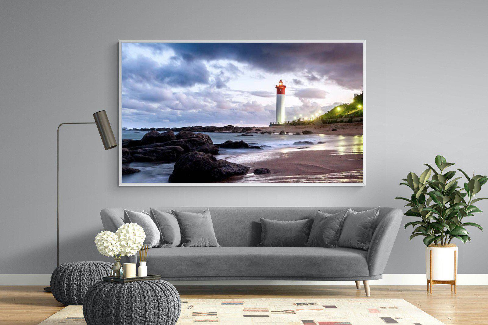 Umhlanga Lighthouse-Wall_Art-220 x 130cm-Mounted Canvas-White-Pixalot
