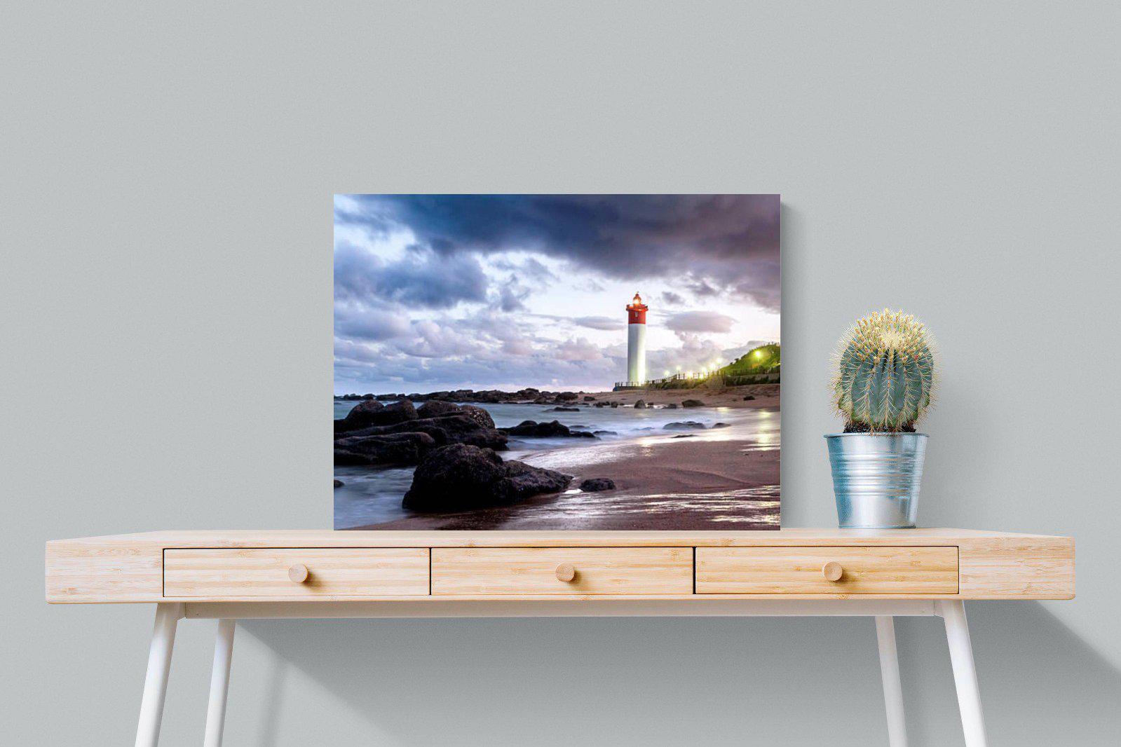 Umhlanga Lighthouse-Wall_Art-80 x 60cm-Mounted Canvas-No Frame-Pixalot
