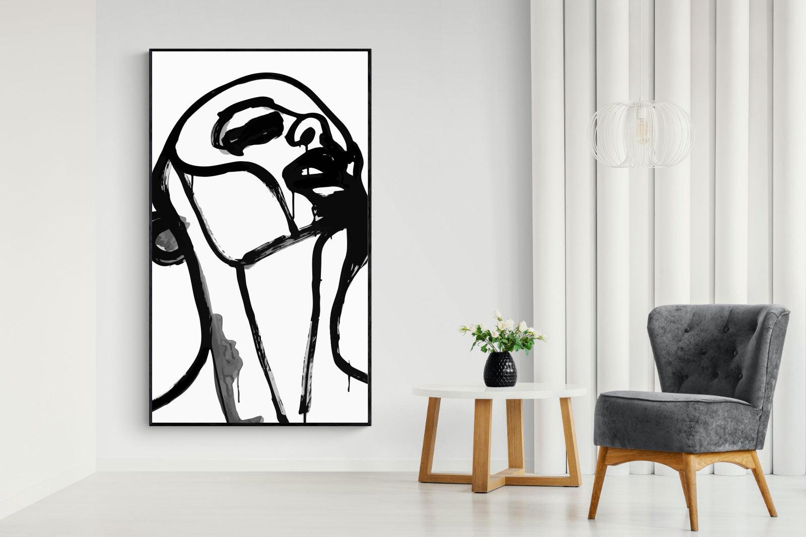 Unbowed-Wall_Art-130 x 220cm-Mounted Canvas-Black-Pixalot