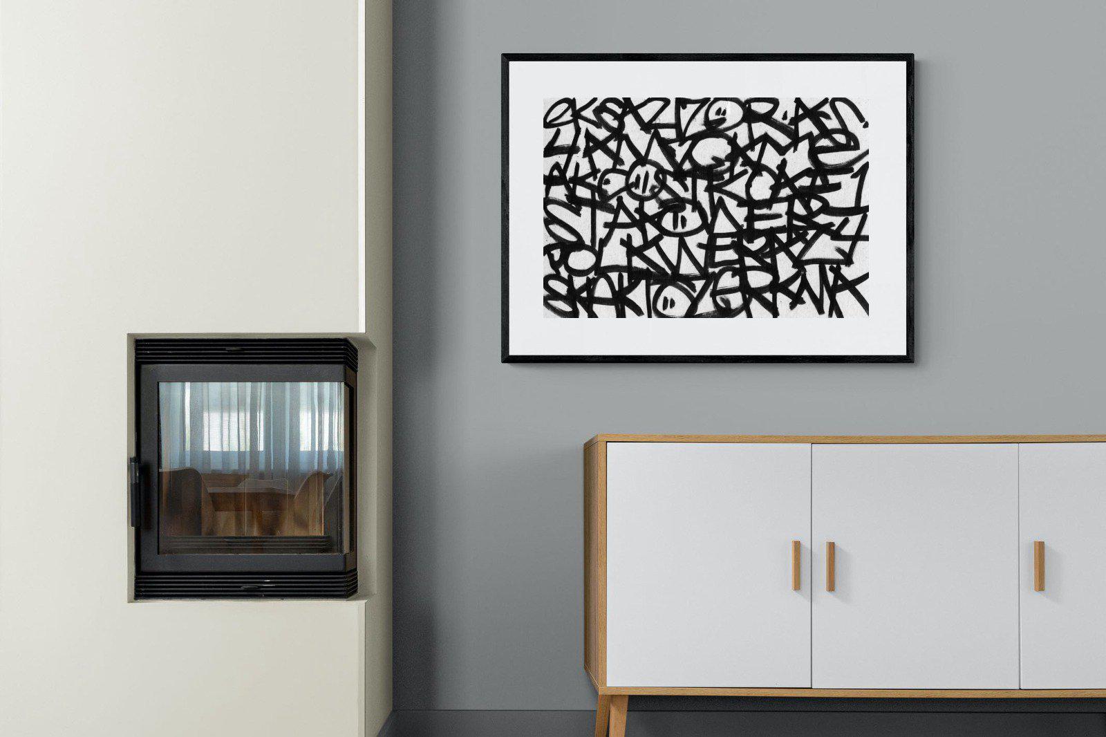 Urban Art-Wall_Art-100 x 75cm-Framed Print-Black-Pixalot