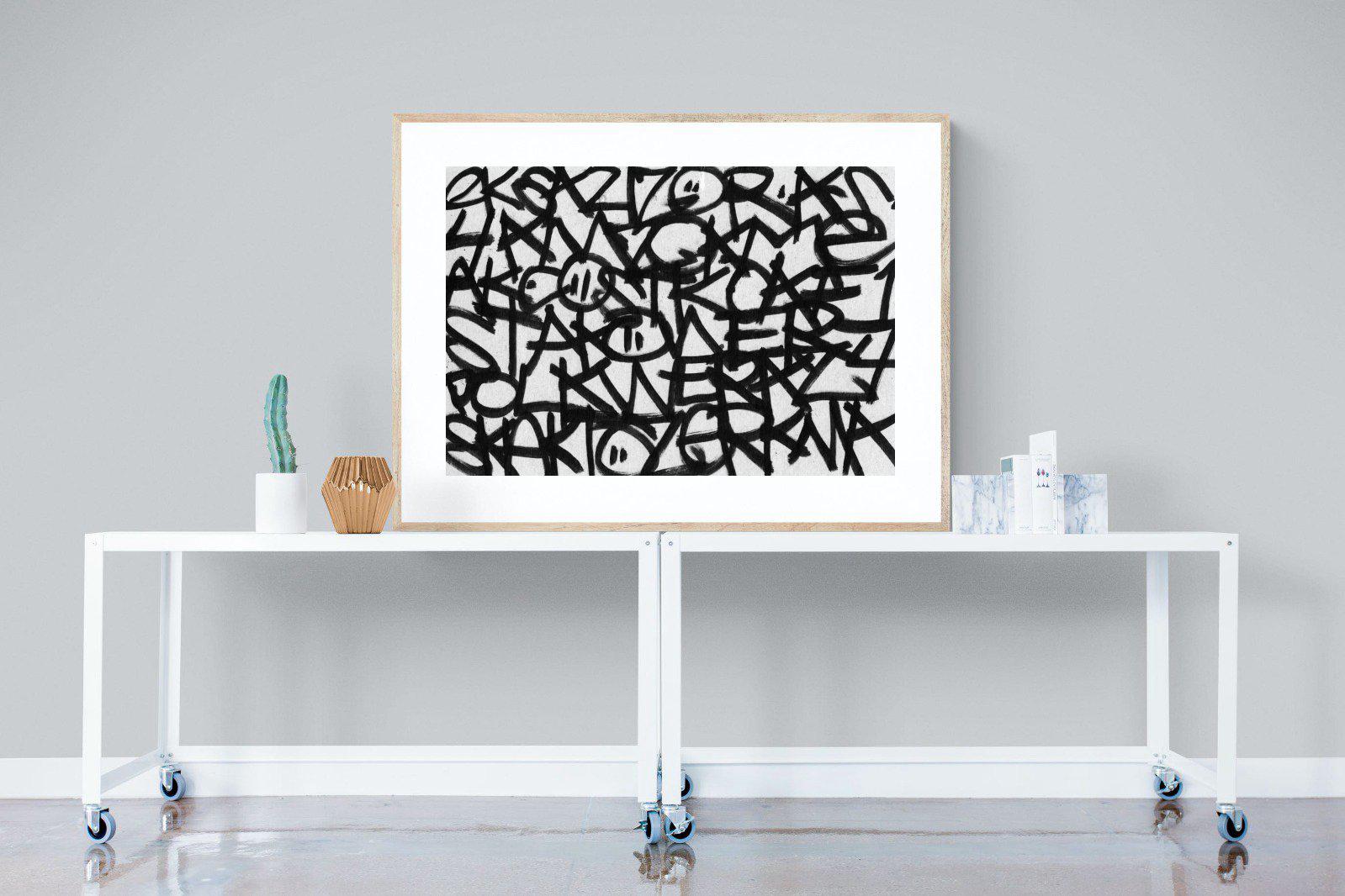 Urban Art-Wall_Art-120 x 90cm-Framed Print-Wood-Pixalot