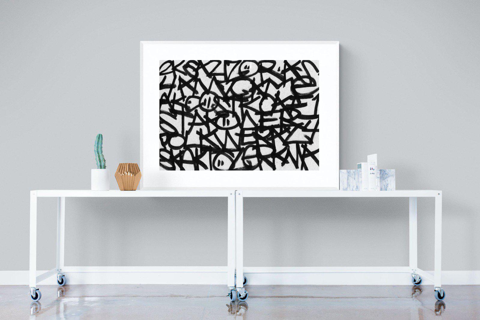 Urban Art-Wall_Art-120 x 90cm-Framed Print-White-Pixalot