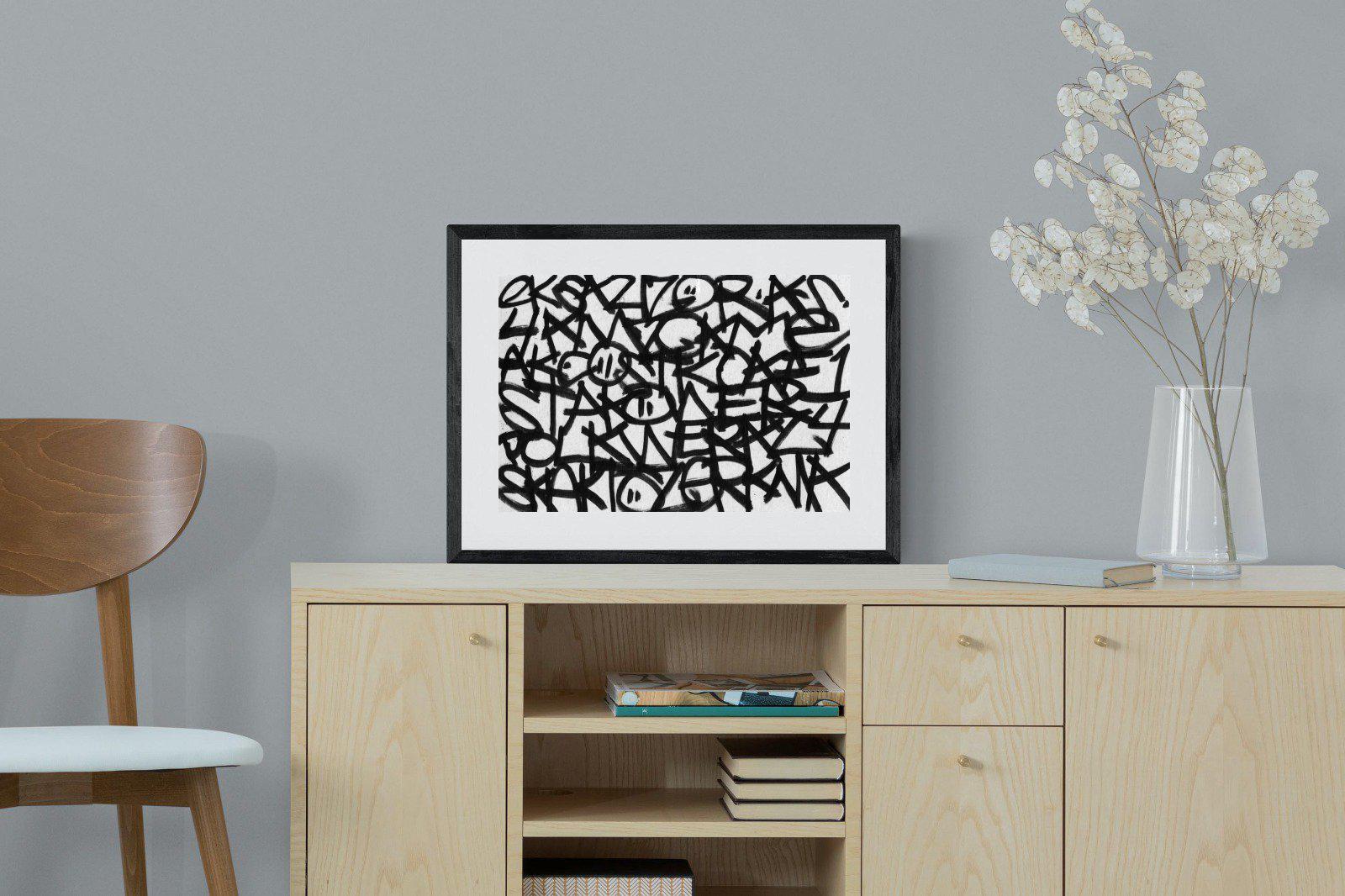 Urban Art-Wall_Art-60 x 45cm-Framed Print-Black-Pixalot