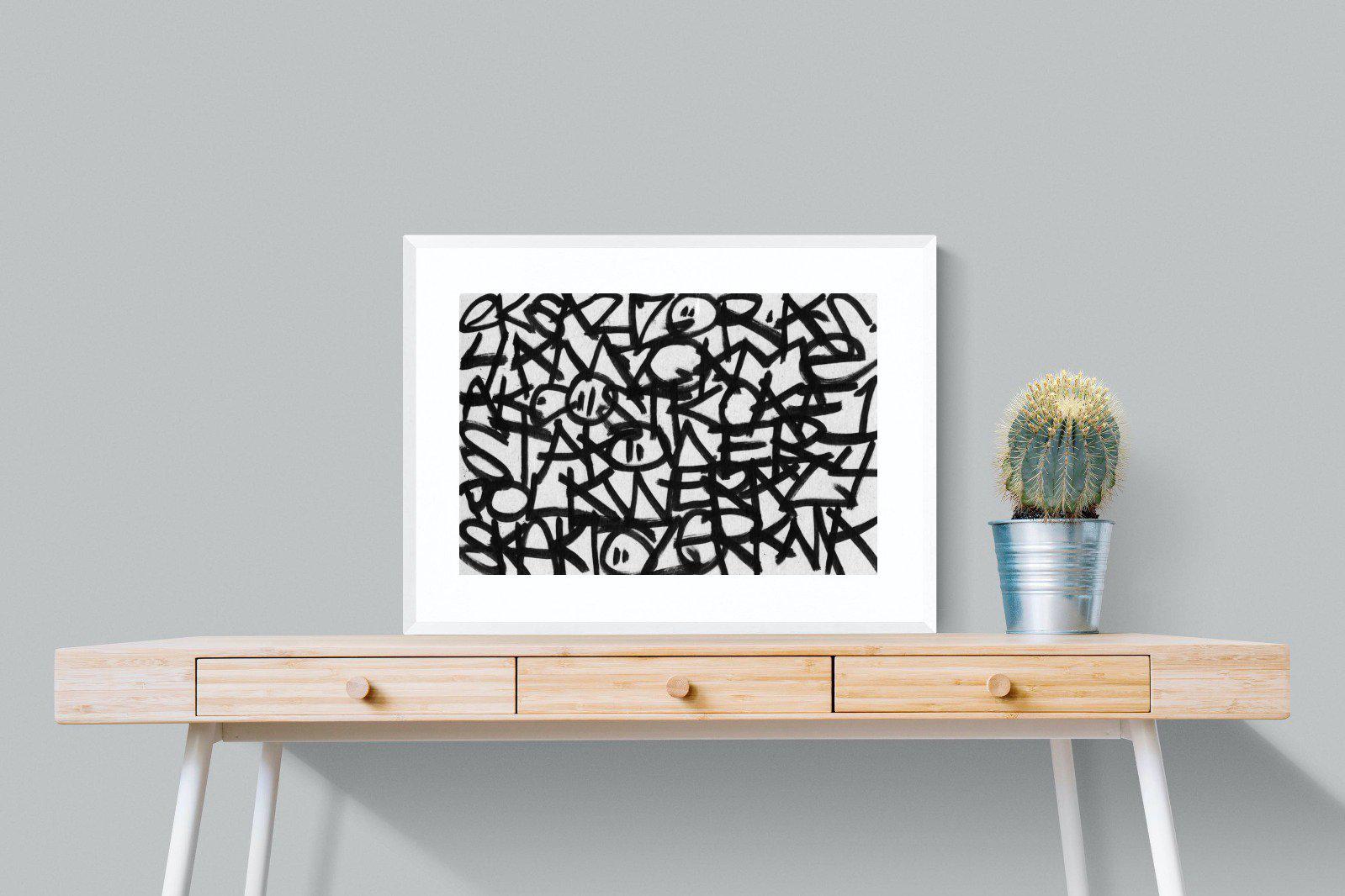 Urban Art-Wall_Art-80 x 60cm-Framed Print-White-Pixalot