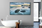 Uttakleiv Beach-Wall_Art-180 x 110cm-Mounted Canvas-Black-Pixalot