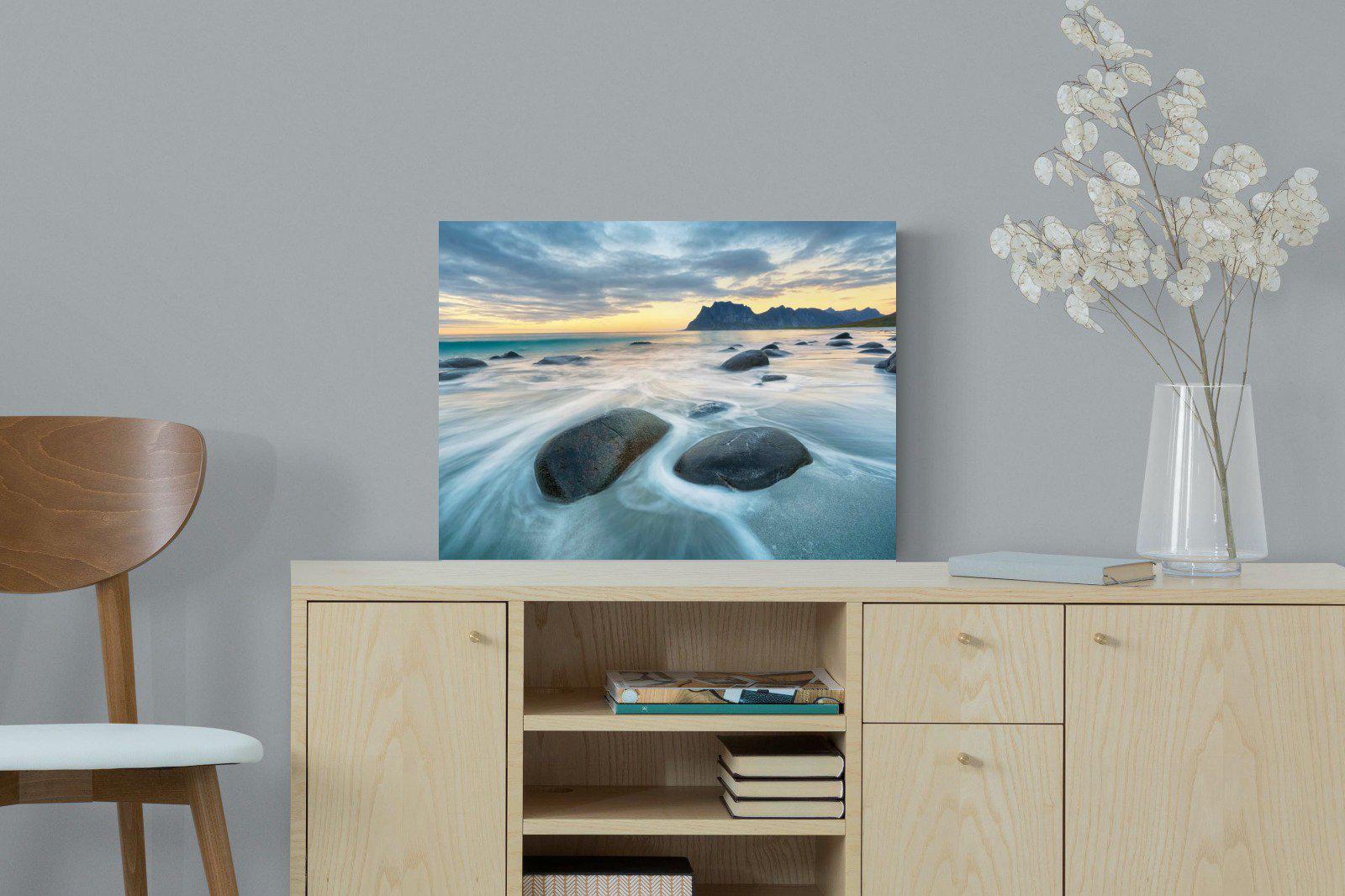 Uttakleiv Beach-Wall_Art-60 x 45cm-Mounted Canvas-No Frame-Pixalot