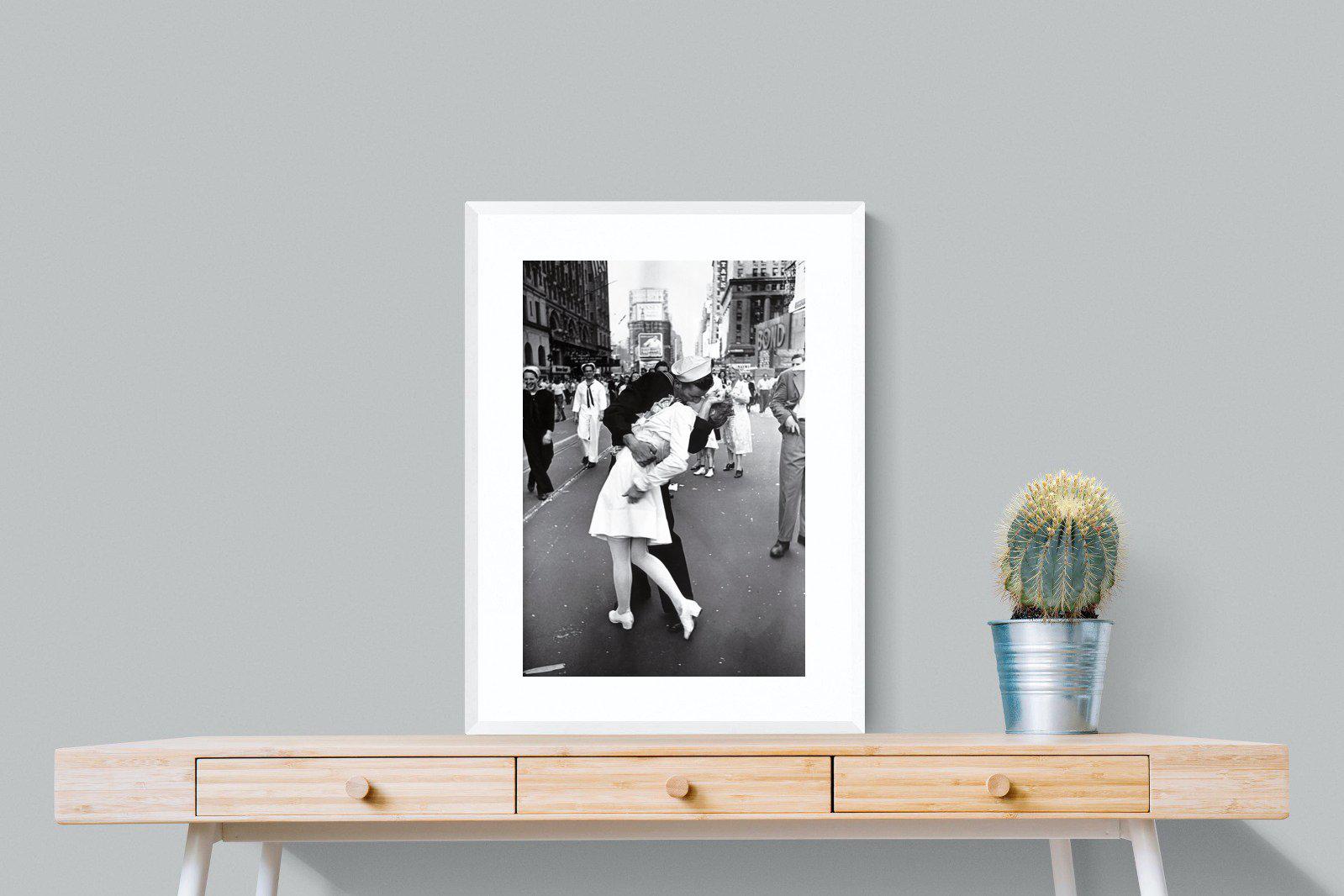 V-J Day-Wall_Art-60 x 80cm-Framed Print-White-Pixalot