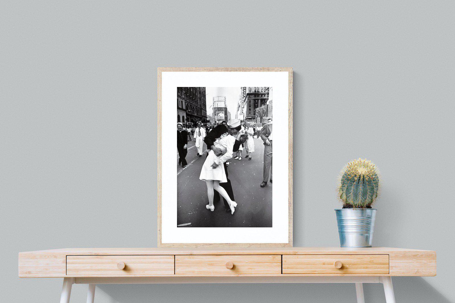 V-J Day-Wall_Art-60 x 80cm-Framed Print-Wood-Pixalot