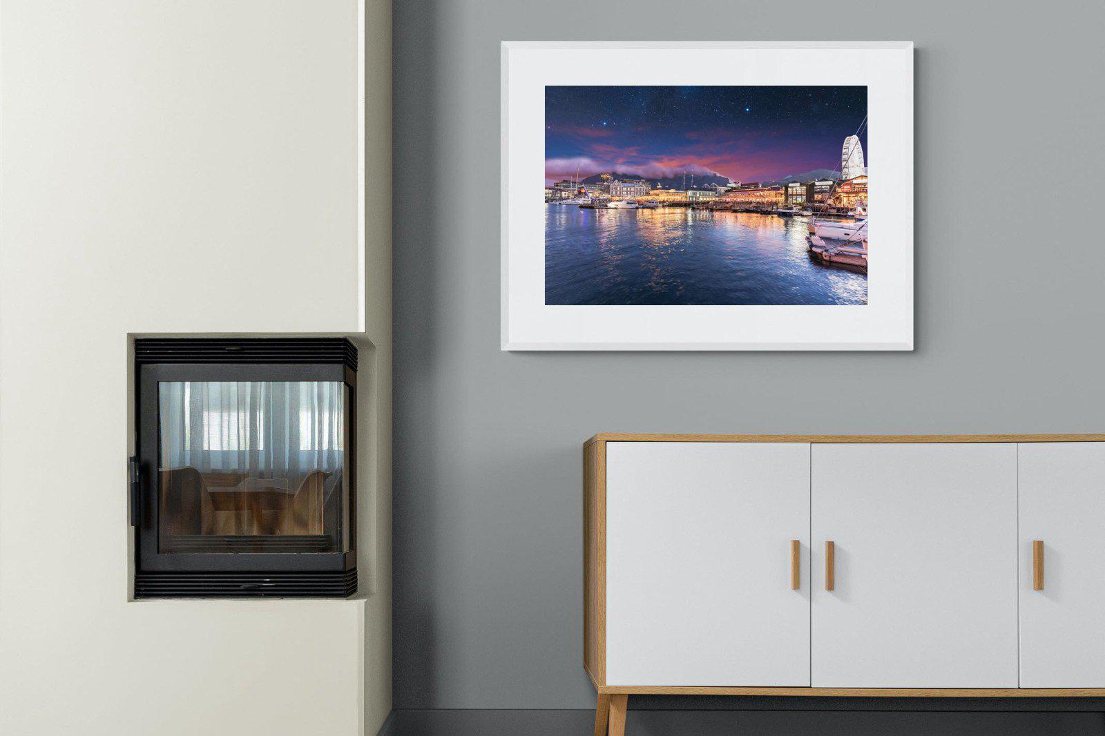V&A Waterfront-Wall_Art-100 x 75cm-Framed Print-White-Pixalot