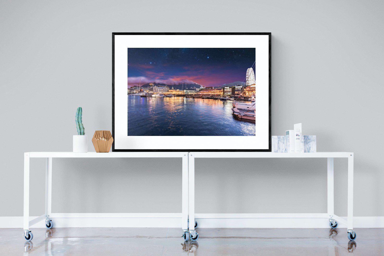 V&A Waterfront-Wall_Art-120 x 90cm-Framed Print-Black-Pixalot