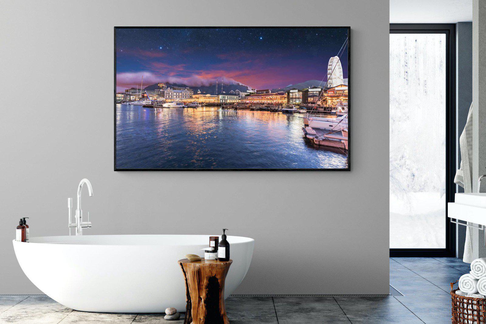 V&A Waterfront-Wall_Art-180 x 110cm-Mounted Canvas-Black-Pixalot