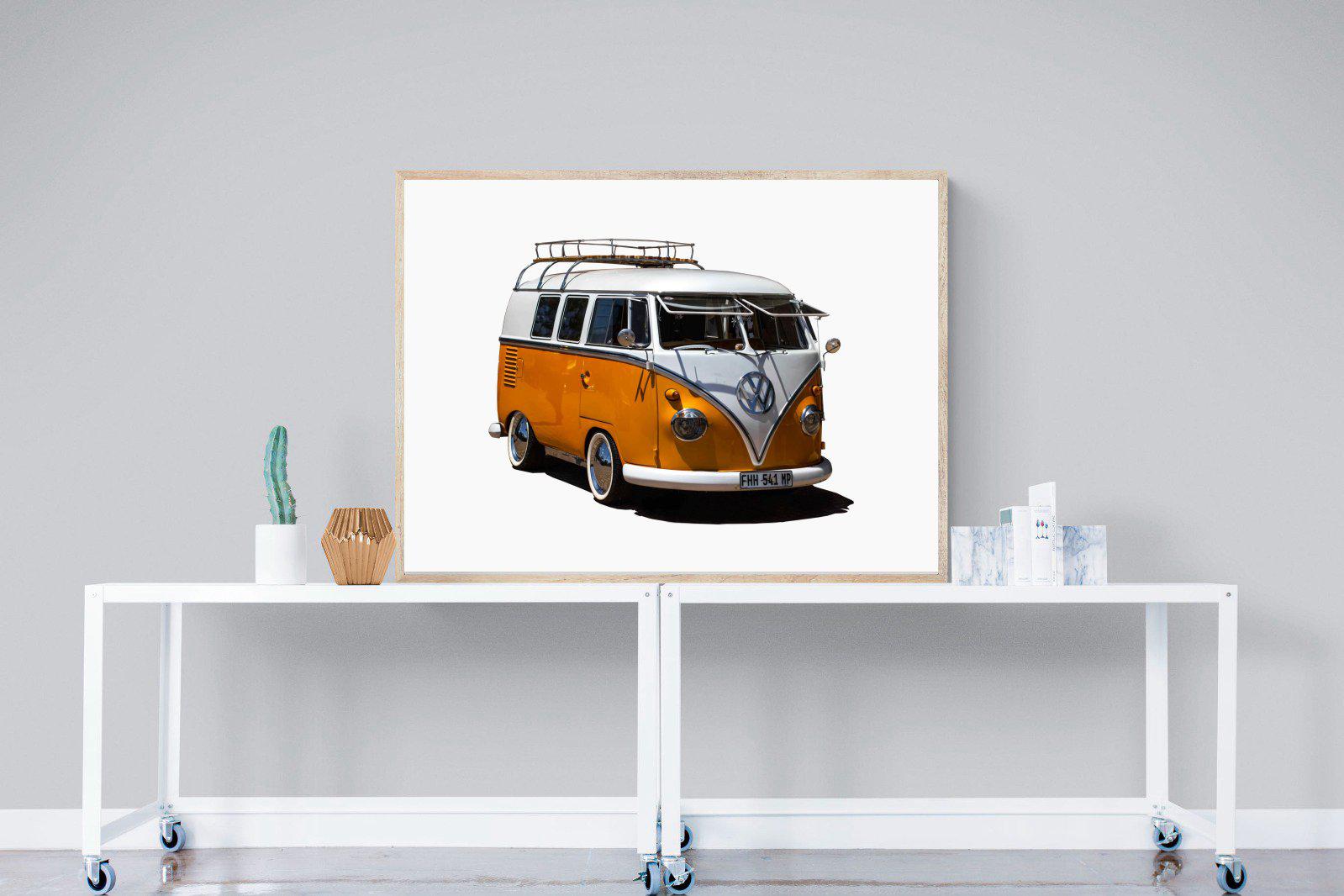 VW Combi-Wall_Art-120 x 90cm-Mounted Canvas-Wood-Pixalot