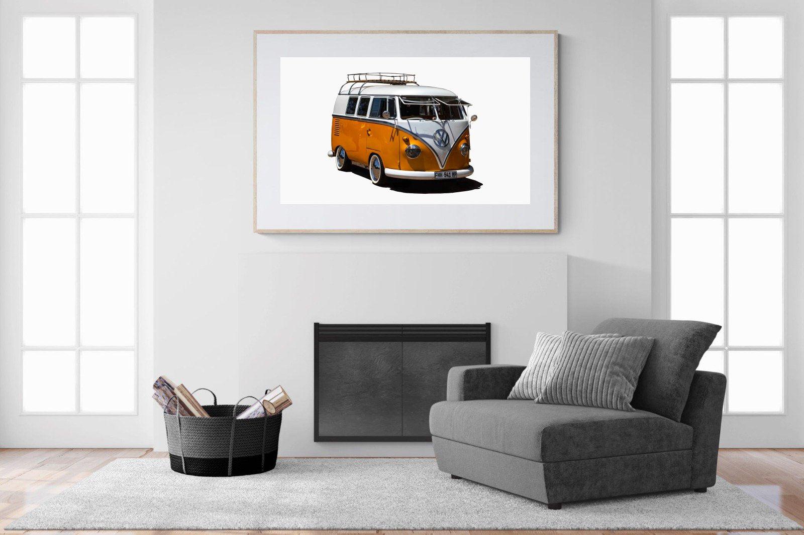 VW Combi-Wall_Art-150 x 100cm-Framed Print-Wood-Pixalot