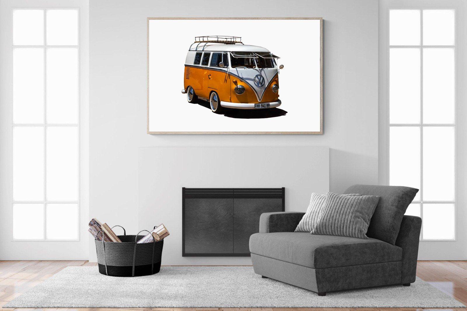 VW Combi-Wall_Art-150 x 100cm-Mounted Canvas-Wood-Pixalot