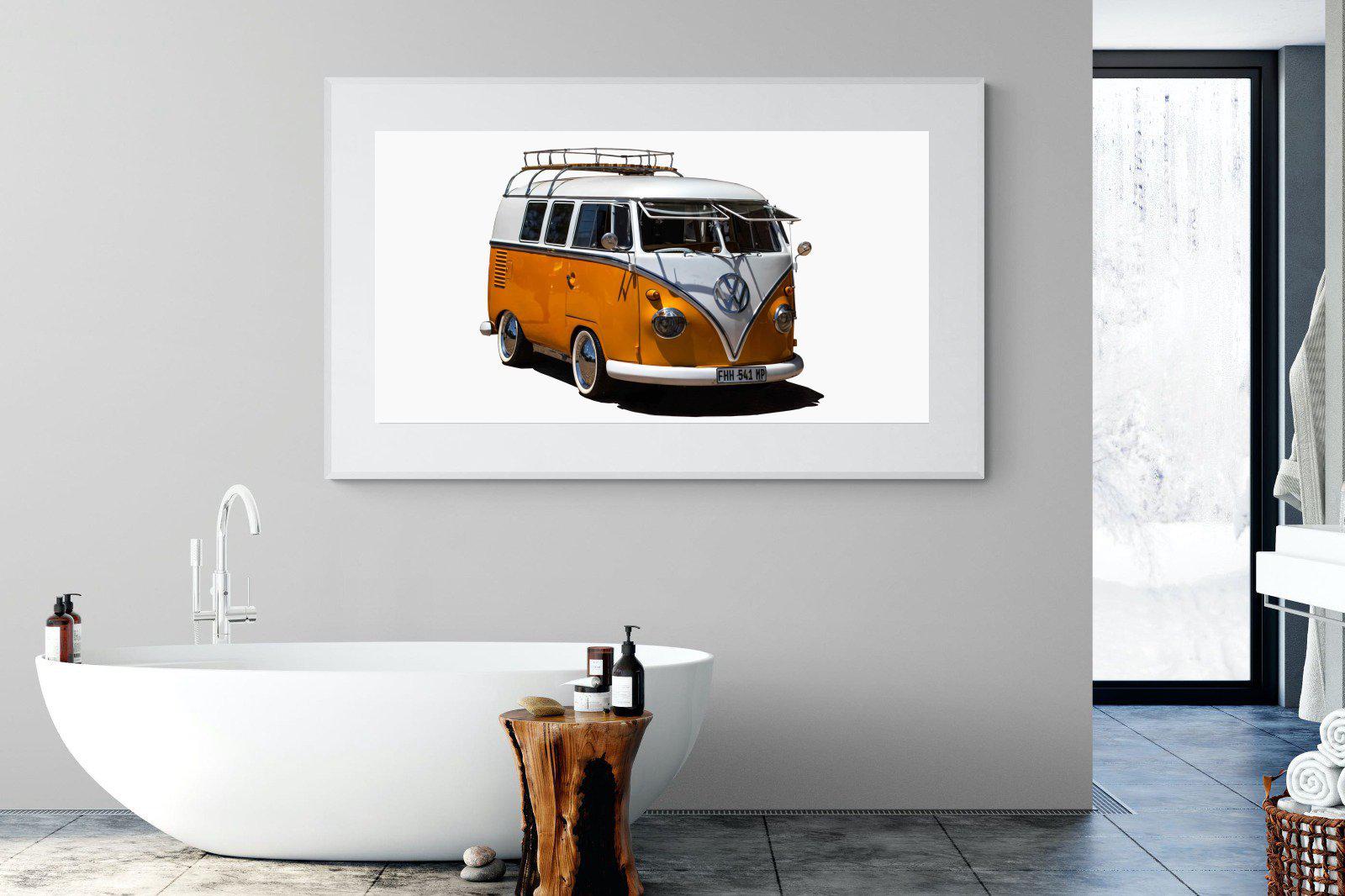 VW Combi-Wall_Art-180 x 110cm-Framed Print-White-Pixalot