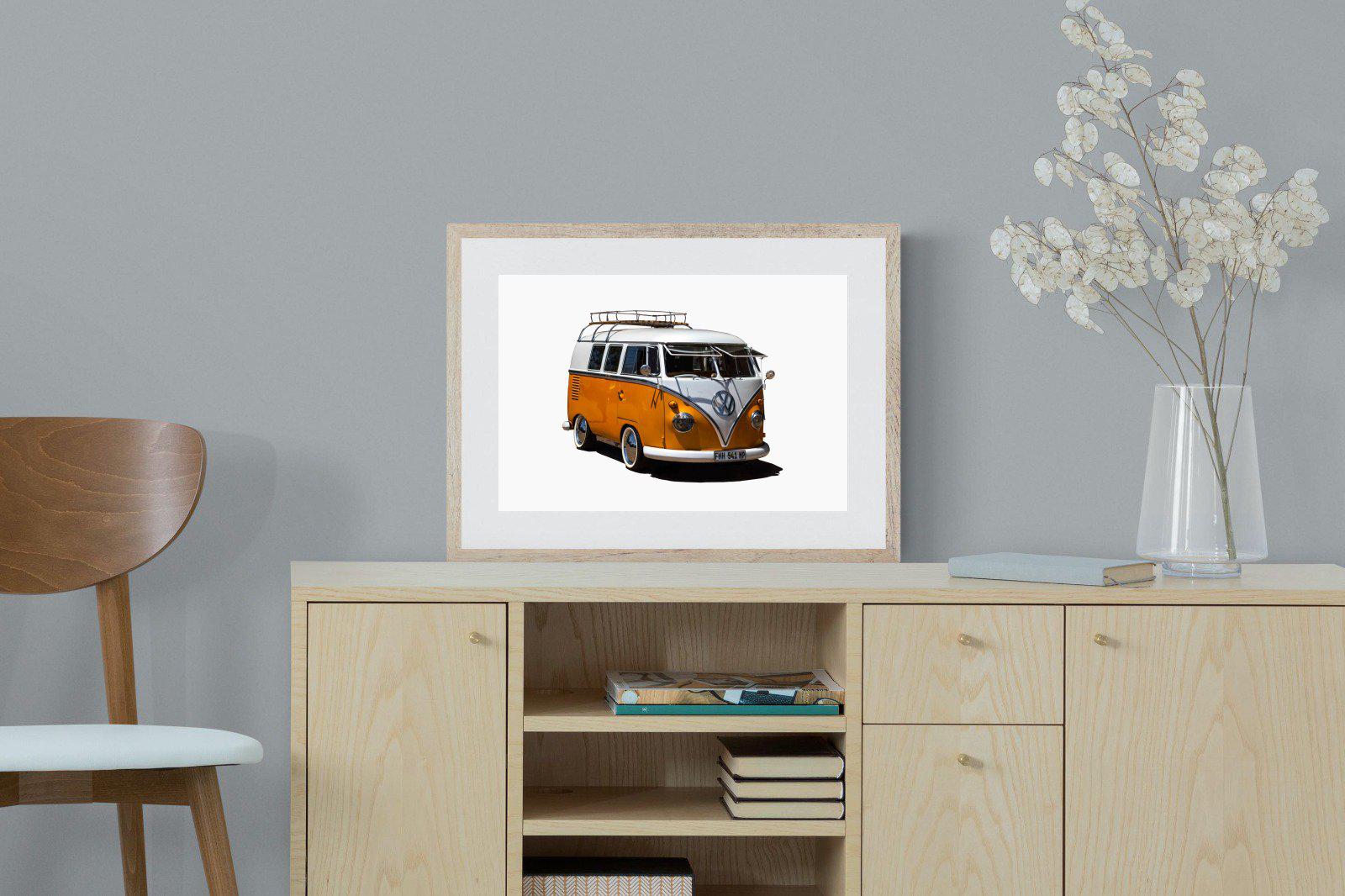 VW Combi-Wall_Art-60 x 45cm-Framed Print-Wood-Pixalot
