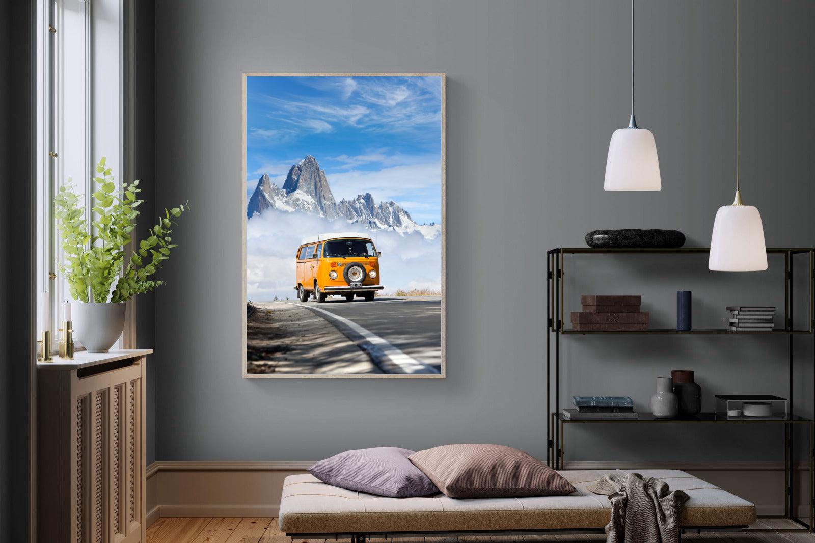 VW Mini Van-Wall_Art-120 x 180cm-Mounted Canvas-Wood-Pixalot