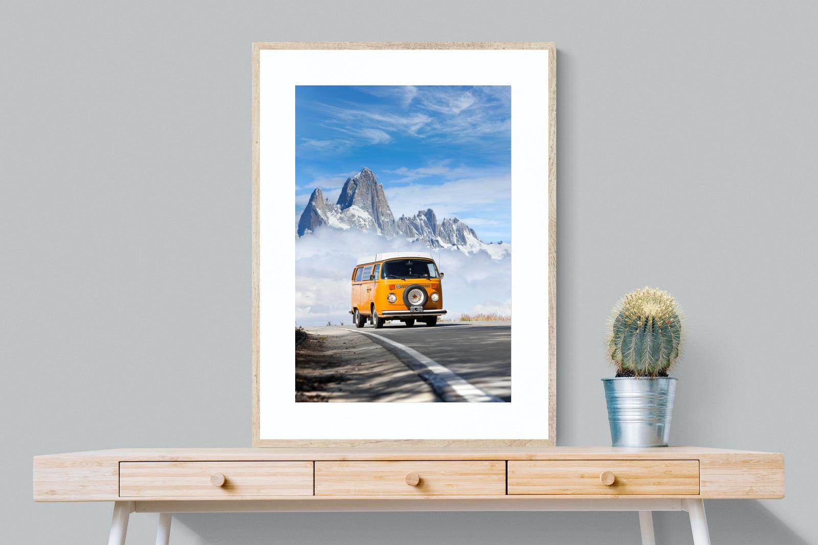 VW Mini Van-Wall_Art-75 x 100cm-Framed Print-Wood-Pixalot