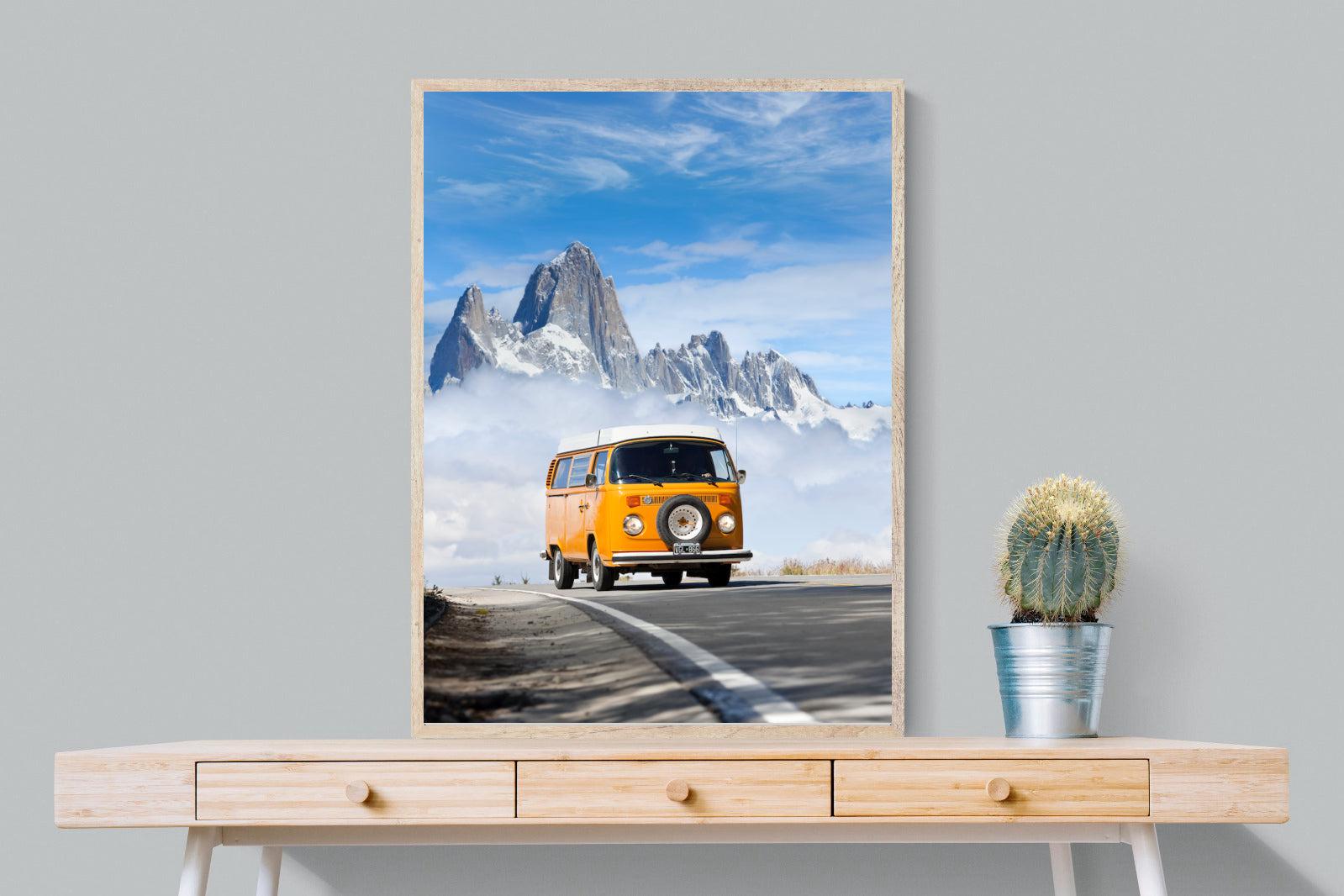 VW Mini Van-Wall_Art-75 x 100cm-Mounted Canvas-Wood-Pixalot