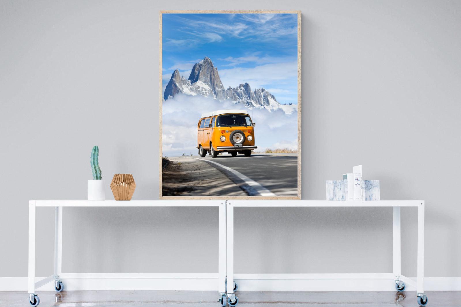 VW Mini Van-Wall_Art-90 x 120cm-Mounted Canvas-Wood-Pixalot