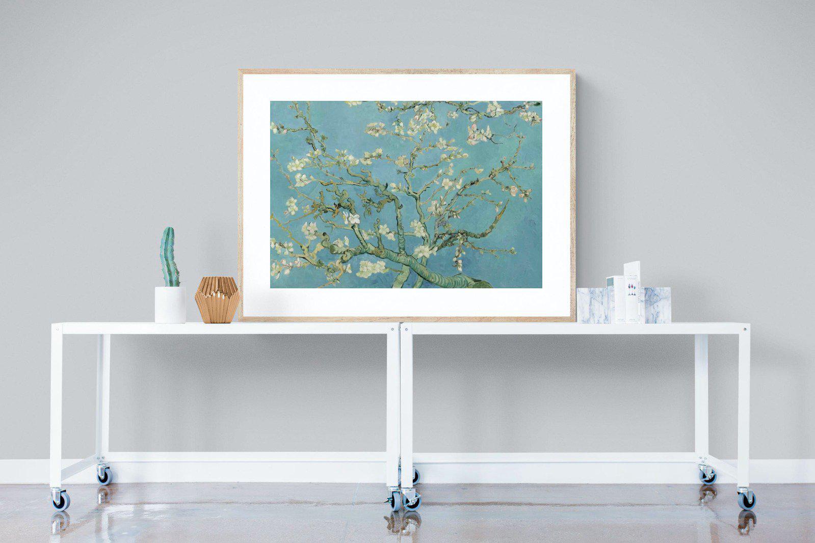 Van Gogh Almond Blossoms-Wall_Art-120 x 90cm-Framed Print-Wood-Pixalot