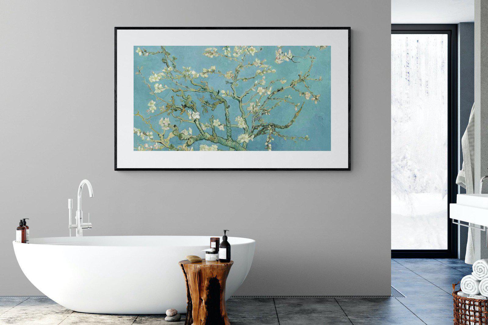 Van Gogh Almond Blossoms-Wall_Art-180 x 110cm-Framed Print-Black-Pixalot