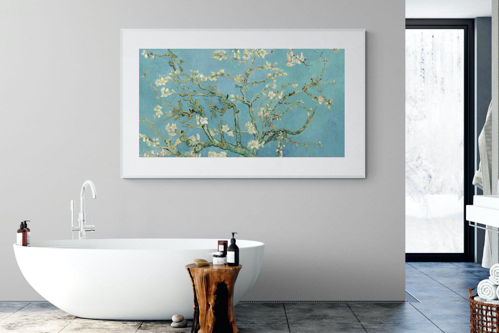 Van Gogh Almond Blossoms-Wall_Art-180 x 110cm-Framed Print-White-Pixalot