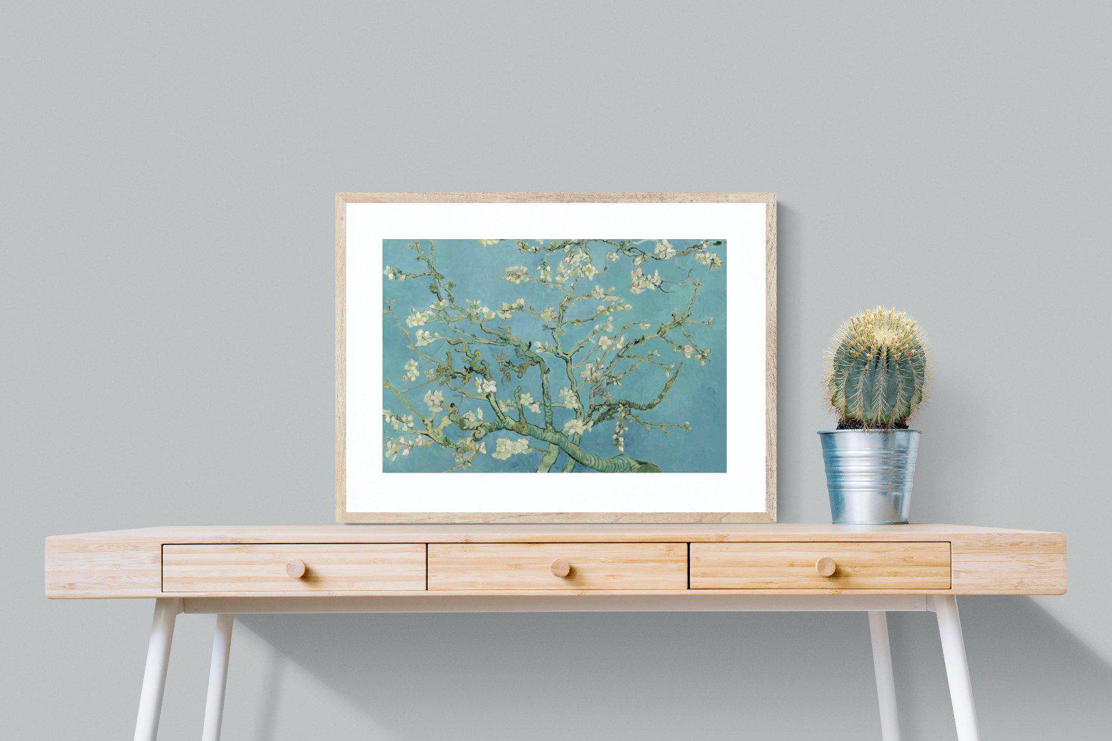 Van Gogh Almond Blossoms-Wall_Art-80 x 60cm-Framed Print-Wood-Pixalot