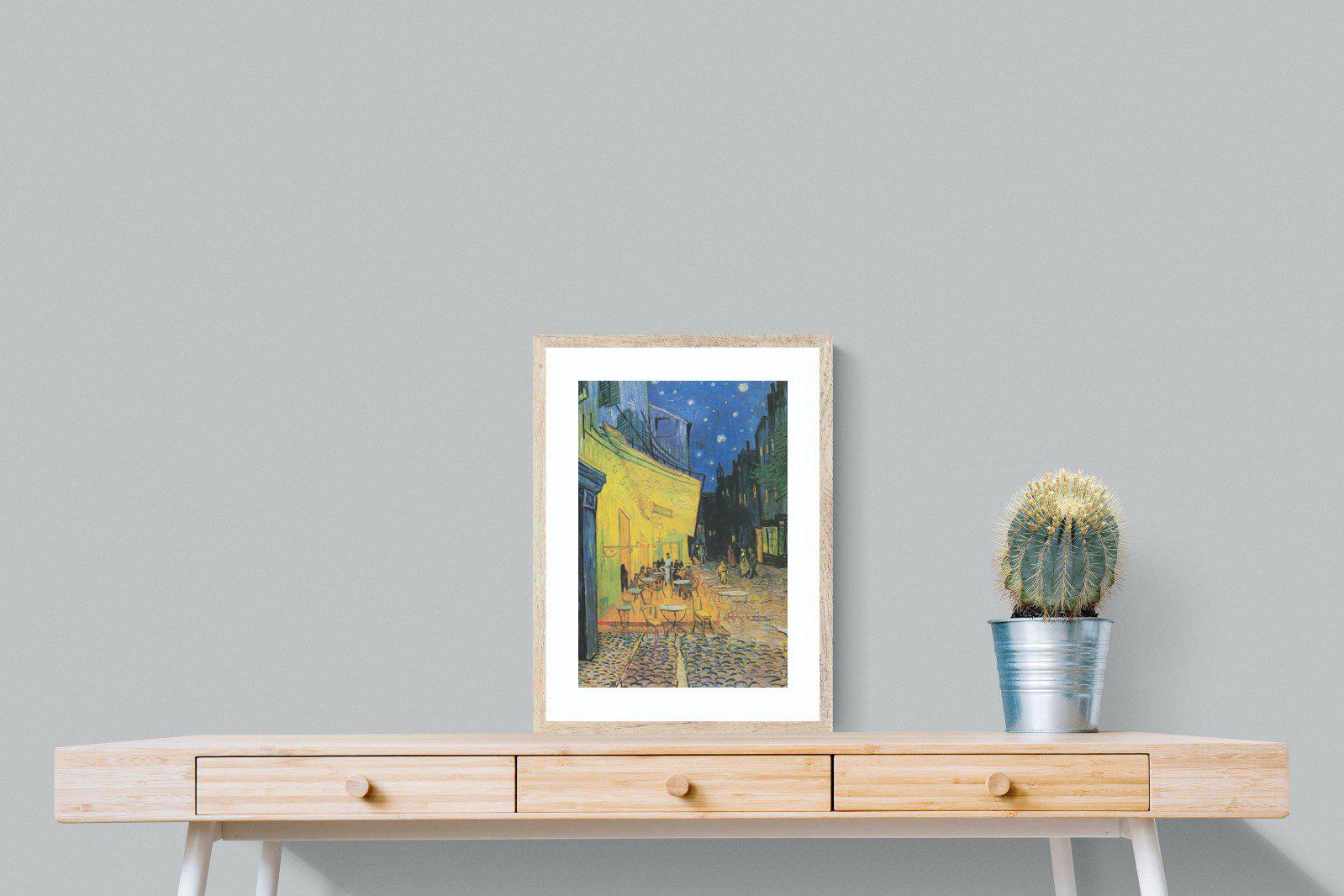 Van Gogh Café Terrace at Night-Wall_Art-45 x 60cm-Framed Print-Wood-Pixalot