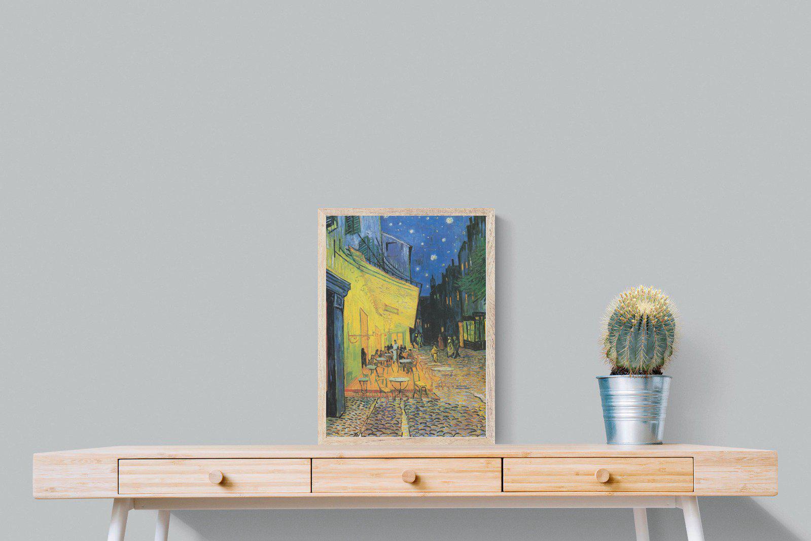 Van Gogh Café Terrace at Night-Wall_Art-45 x 60cm-Mounted Canvas-Wood-Pixalot