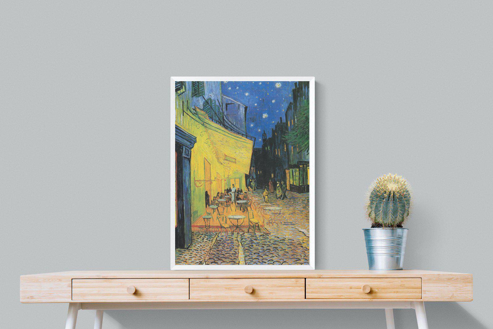 Van Gogh Café Terrace at Night-Wall_Art-60 x 80cm-Mounted Canvas-White-Pixalot