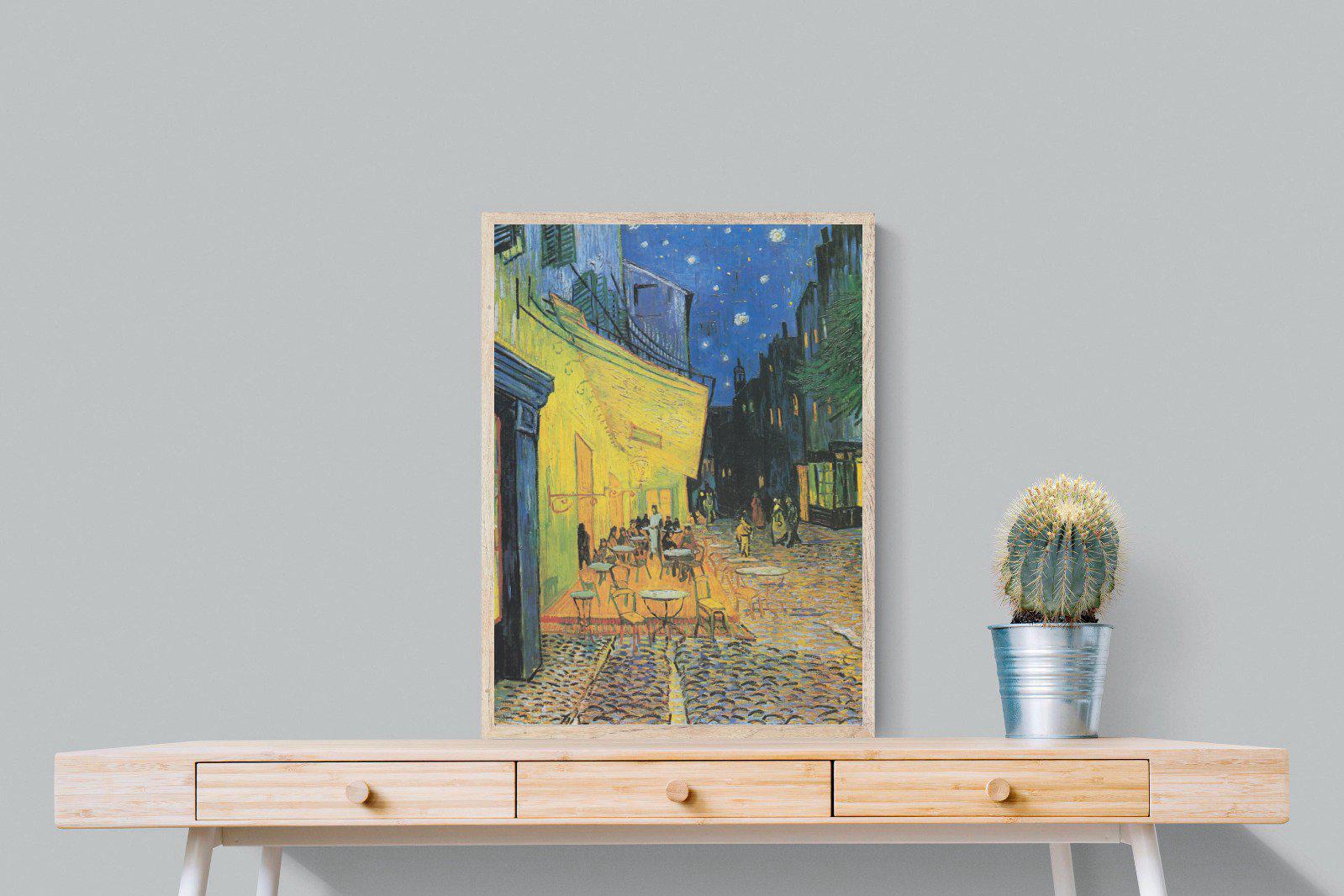 Van Gogh Café Terrace at Night-Wall_Art-60 x 80cm-Mounted Canvas-Wood-Pixalot