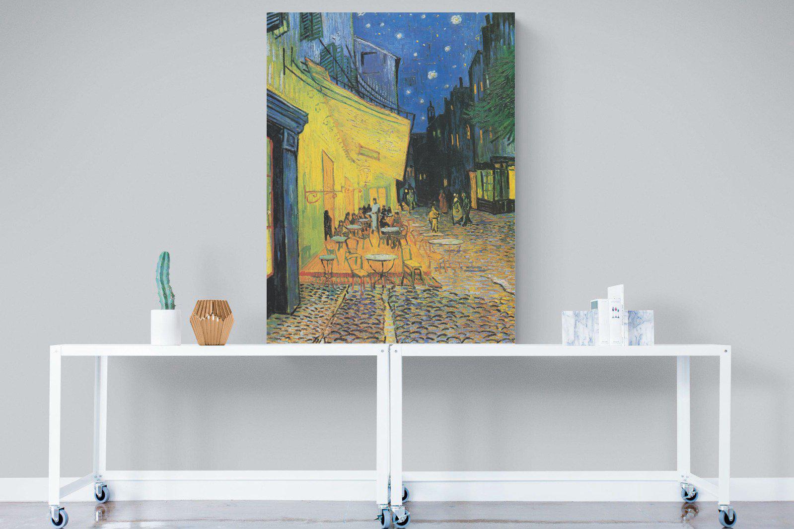 Van Gogh Café Terrace at Night-Wall_Art-90 x 120cm-Mounted Canvas-No Frame-Pixalot